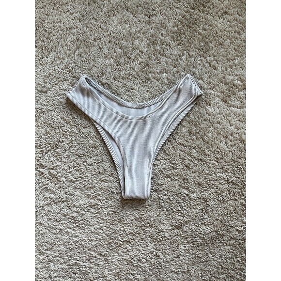 Tan + Lines Swim Paradise Cove Bottom in Dove (Taupe) Size MEDIUM - Picture 1 of 5